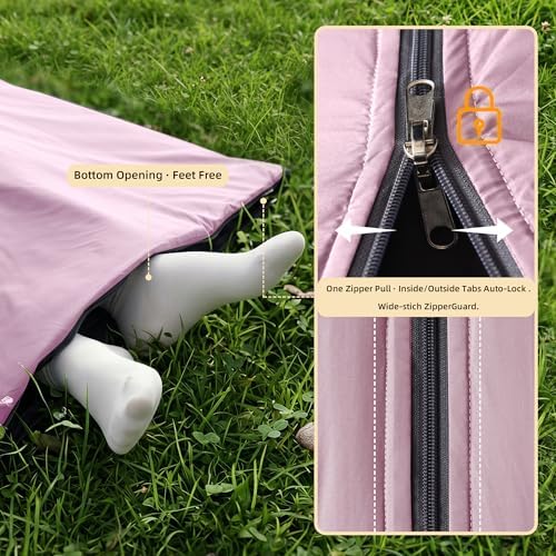 Lightweight Compact Adult Sleeping Bag for Backpacking, Camping & Hiking