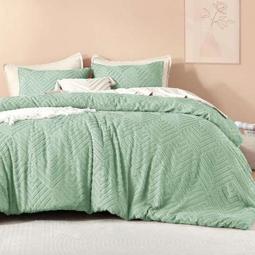 Litanika Full Size Comforter Set, 3 Pieces Tufted Boho Bedding Set