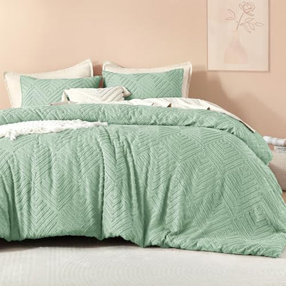 Litanika Full Size Comforter Set, 3 Pieces Tufted Boho Bedding Set
