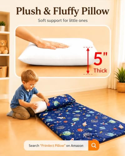 Primlect Toddler Nap Mat with Pillow, Thickened Extra Large Sleeping Bag