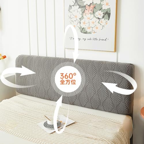 EFELIM Stretch Headboard Covers for Queen Cal King Size Bed Headboard Slipcover, Jacquard Bed Head Cover Dustproof Protector Cover for Bedroom Décor (Matcha,47.2in)