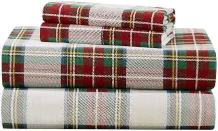 Comfort Spaces 100% Cotton Percale Sheets Queen Sheet Set, 4 Piece