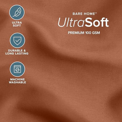 Bare Home Comforter Set - 1800 Ultra Soft (Oversized King, Terracotta)