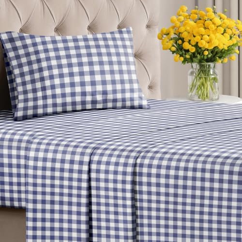 Twin 3 Piece Striped Sheet Set - Soft, Breathable & Cooling - Countryside