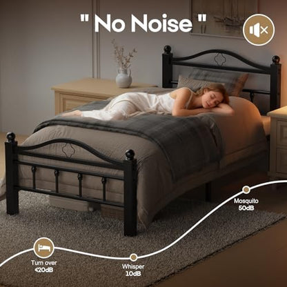 Twin XL Bed Frame with Headboard