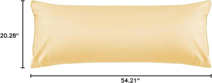 Warmstar Cotton Body Pillow Cover 1 Pack, 600 Thread Count Body Pillow case 20"x54", Long Body Pillow Case Cover Soft Breathable with Envelope Closure,Mustard Yellow