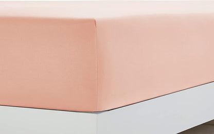 Clara Clark Bed Sheets, Premier 1800 Series 4 Piece Bed Sheet Set, Deep Pocket, Wrinkle, Fade, Stain Resistant, Luxury Soft Bedding Sheets & Pillowcases, California King, Peach
