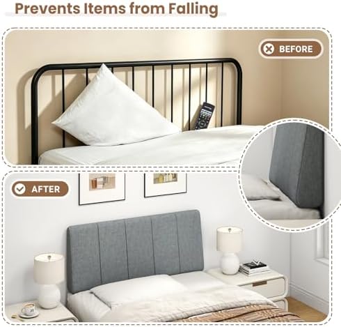 Twin Size Headboard Only-No Assembly Required, Dark Gray