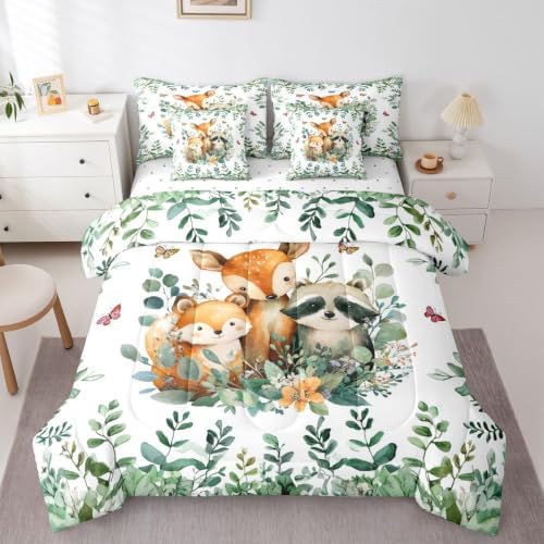 Erosebridal Cartoon Animals 7 Pieces Bedding Set Queen Size