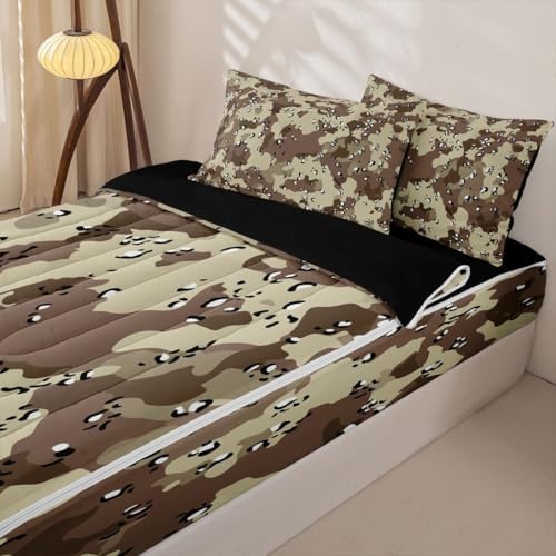 Feelyou Camoufalge Camo Wild Comforter Set Twin Size Kids Boys Girls