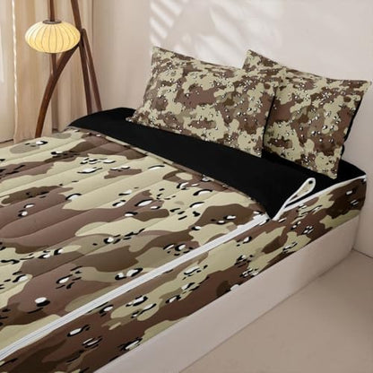 Feelyou Camoufalge Camo Wild Comforter Set Twin Size Kids Boys Girls