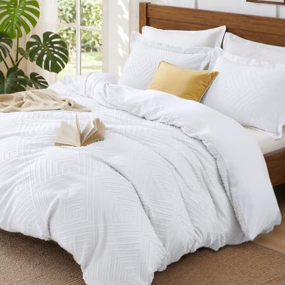 JOLLYVOGUE Duvet Cover King, 3-Piece, Ultra Soft Pre-Washed Microfiber