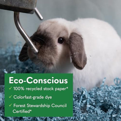 ECO BEDDING 99% Dust Free Paper Bedding for Small Pets and Birds, Blue, 1.5 lb (Expands to 30 L)