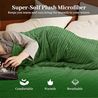 Texciting Heated Blanket Twin Size,Electric Blanket,ETL‑Cert,Emerald Green