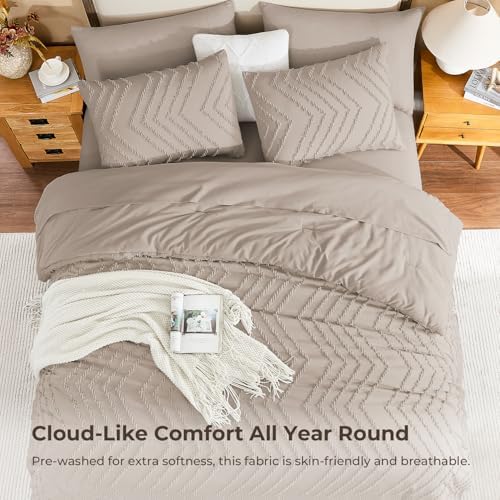Litanika Queen Comforter Set with Sheets, 7 Pieces Boho Bed in a Bag
