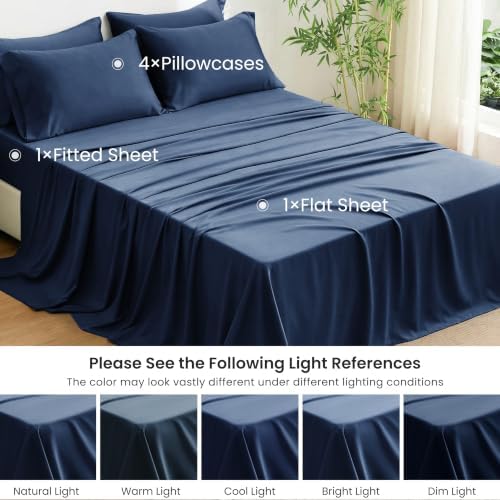 Love's cabin 100% Rayon Derived from Bamboo, Queen Sheet Set, 6 Pieces