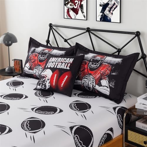 Football Full Size Bedding 6 Pieces for Boys Sports Comforter