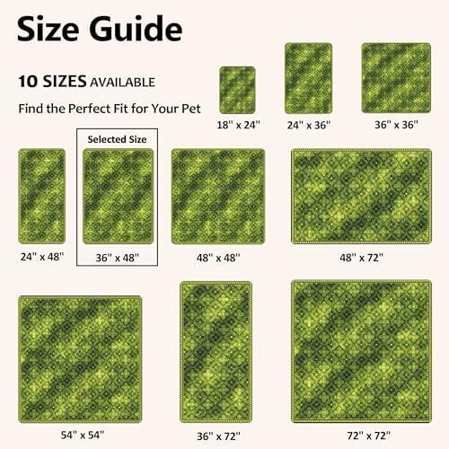 Washable Pee Pads for Dogs, Reusable Puppy Potty Training Pads, Ultra-Absorbent Thick Waterproof Leak-Proof Non-Slip Pads & Mat for Crate, Playpen, Floor, Whelping & Housebreaking , 2 Pack 36"x48"