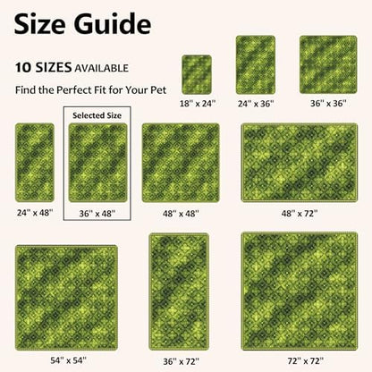 Washable Pee Pads for Dogs, Reusable Puppy Potty Training Pads, Ultra-Absorbent Thick Waterproof Leak-Proof Non-Slip Pads & Mat for Crate, Playpen, Floor, Whelping & Housebreaking , 2 Pack 36"x48"