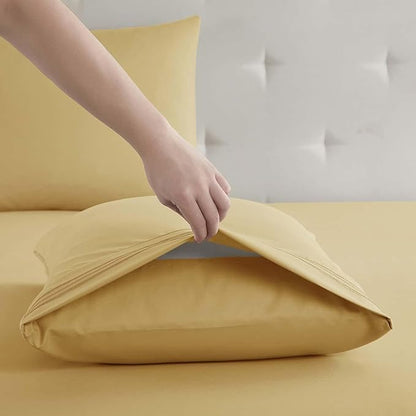 Clara Clark Twin XL Sheets, 5 Piece Set - Hotel Luxury Bed Sheets, Super Soft Bedding Set, Twin XL Size, Camel Gold