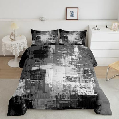 Feelyou Buffalo Check Ombre Comforter Set King Size Kids Duvet