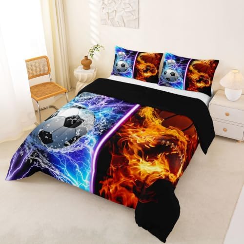 Erosebridal Baseball Soccer Basketball Football Bedding Full,