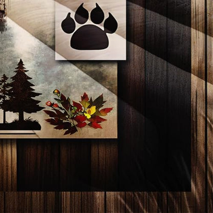 Deer Comforter Set Twin Size，Lodge Quilt Set Twin Size, Rustic Cabin Bedding Set Black Deer，Deer Themed Bedroom Decor with 1 Comforter with 2 Pillow Case