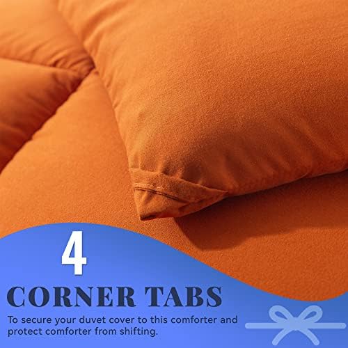 Down Alternative Comforter Burnt Orange King - All Season Duvet Insert