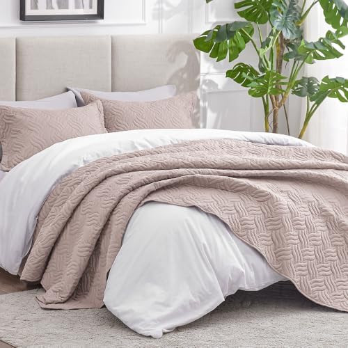 Love's cabin Full Quilt Set, Lightweight Bedspread Comforter, Burlwood