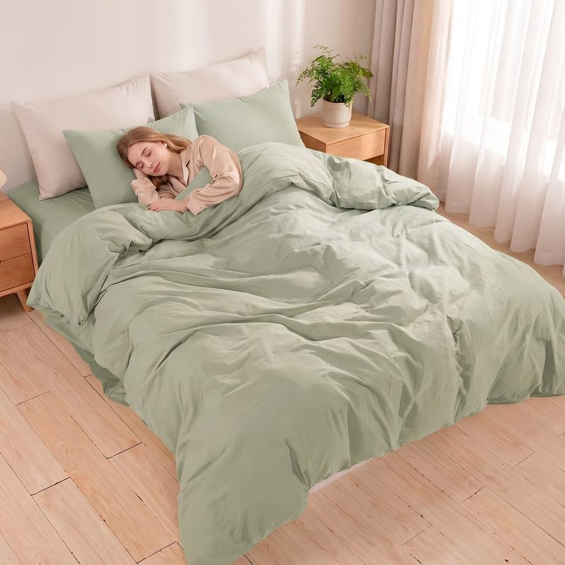 NEXHOME PRO Duvet Cover Oversized King Size, 3 Pieces Cotton Bedding Set