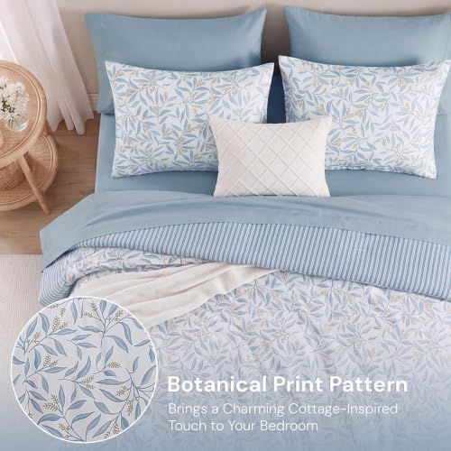 Monbix King Comforter Set-7 Pieces Floral Bed in a Bag King Bedding Sets