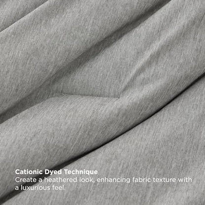 Bedsure King Size Comforter Set Dark Grey - Bed in a Bag King 7 Pieces, Cationic Dyed Bed Set Gift for Family, Soft Bedding for All Seasons Comforter with Sheets, Pillowcases & Shams