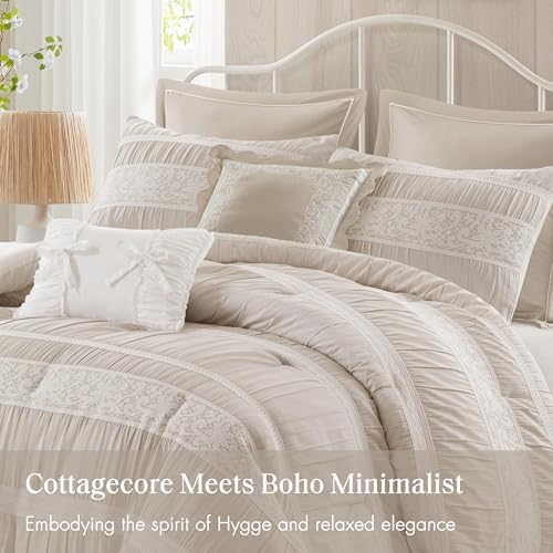 Madison Park Farmhouse Comforter Set, 5PC King Bedding Set