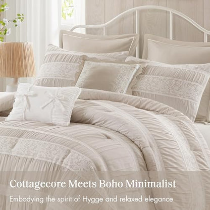 Madison Park Farmhouse Comforter Set, 5PC King Bedding Set
