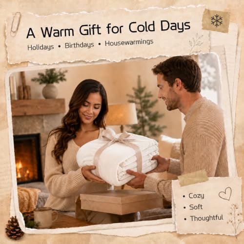 ReyyNio Electric Heated Blanket Full Size 72"x84", 10H Auto-Off, White
