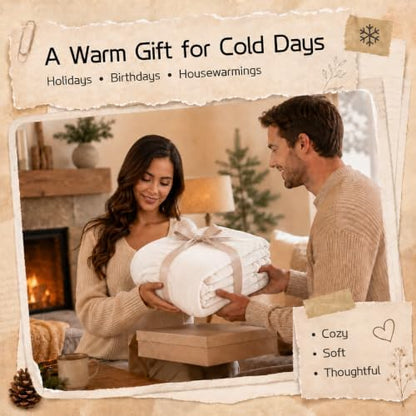 ReyyNio Electric Heated Blanket Full Size 72"x84", 10H Auto-Off, White