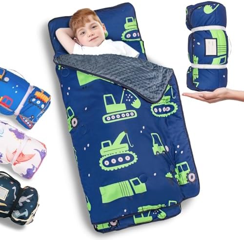 Primlect Toddler Nap Mat with Pillow, Thickened Extra Large Sleeping Bag