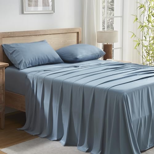 Andency California King Sheets Set 100% Viscose Derived from Bamboo