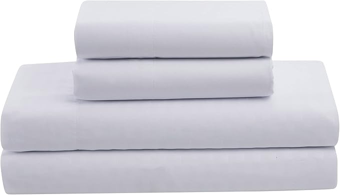 King Size Comforter Set 8 Piece Bed in a Bag with Bed Skirt, Fitted Sheet, Flat Sheet, 2 Pillowcases, 2 Pillow Shams, King, Dobby White