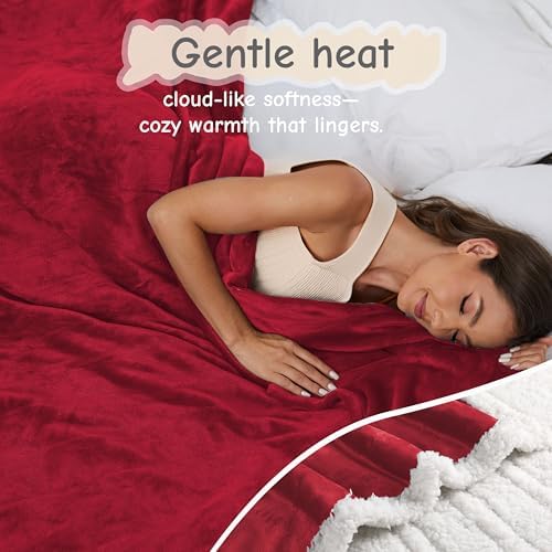 Soypipo Electric Heated Blanket 72"x84", 9 Heat Settings 10-Hour Auto-Off