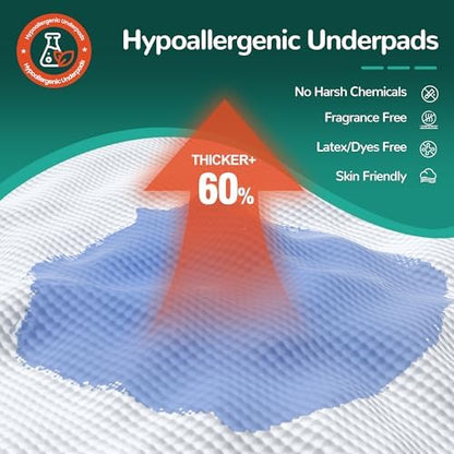 MILDPLUS Disposable Bed Pads with Adhesive Strip 30" x 36" (10 Counts)