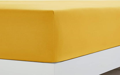 Clara Clark Bed Sheets, Premier 1800 Series 4 Piece Bed Sheet Set, Deep Pocket, Wrinkle, Fade, Stain Resistant, Luxury Soft Bedding Sheets & Pillowcases, Full, Yellow