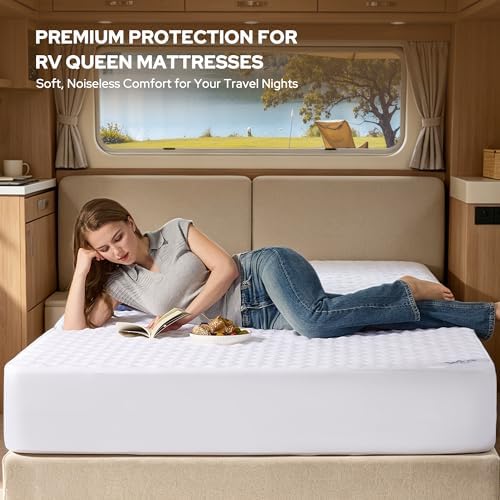 BEDLORE Waterproof RV Queen Size Mattress Protector, Deep Pocket Fit