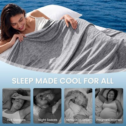 Topcee Cooling Blanket Queen Size 90"x90" for Hot Sleepers Summer Blanket