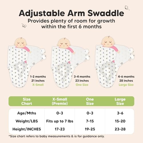 KeaBabies 3-Pack Organic Baby Swaddles for Newborns, Infant, Cosmo, 0-3M