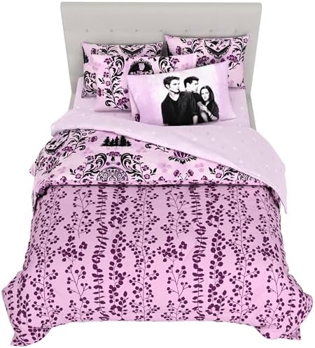Twilight The Saga Bedding Set, Full Size 7 Piece Reversible Comforter and Sheet Set with Sham, (Officially Licensed Product) by Franco