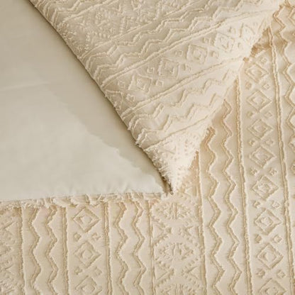 Bohemia Bdding Tufted Embroidery 7 Pieces Boho Comforter Set Boho Bedding Bohemia Comforter Set Queen for Four Seasons