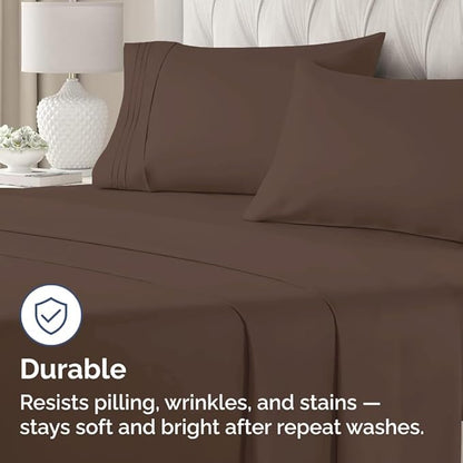 Standard Pillow Cases Set of 2 - Ultra-Soft Hotel Quality Pillowcase Covers - Comfy & Wrinkle Free - Stain and Fade Resistant - Machine Washable Pillow Protectors - 2 Piece Set - Standard Size Brown