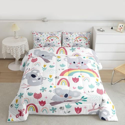 Feelyou Kids Cute Koala Bedding Set King Size for Children King