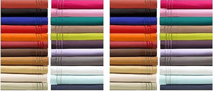Elegant Comfort Luxury Ultra-Soft 2-Piece Pillowcase Set 1500 Thread Count Egyptian Quality Microfiber Double Brushed-Wrinkle Resistant, King Size, Navy Blue (Pack of 2)